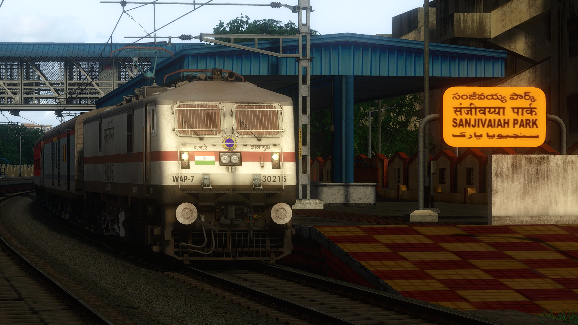 (PART1) 17205/SAINAGAR SIRIDI KAKINANDA PORT EXPRESS BY ULLAS Indian Train Simulator scenario on South central railways route by IndoSim route
