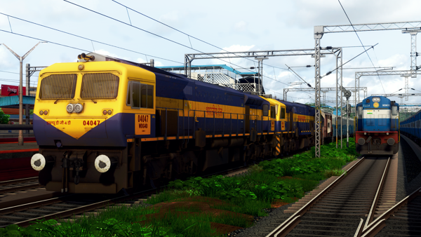 (P2)FRIGHT COVER WITH WDG4D LOCO BY ULLAS Indian Train Simulator Scenario on KERALA V2 ERS - CLT - MAQ  Route