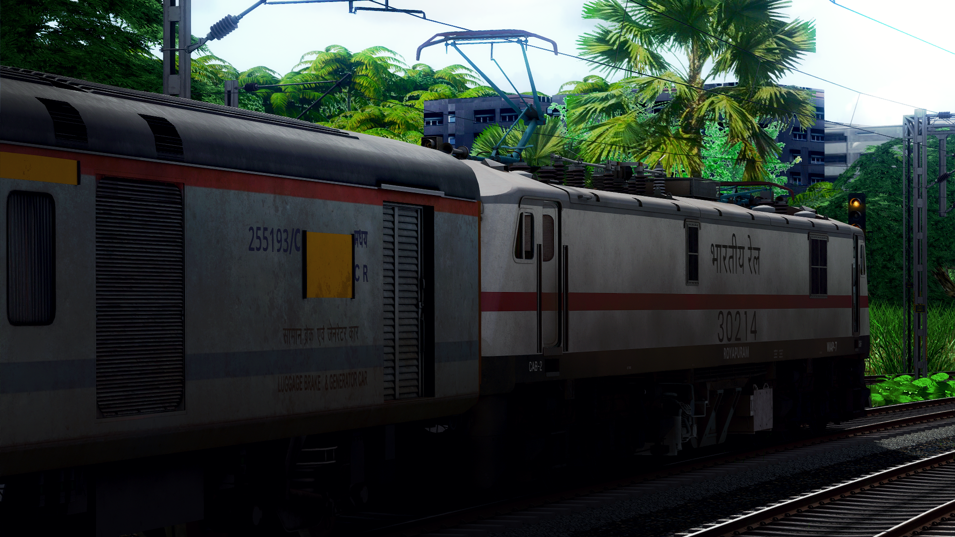 (P1)22629/DADAR CENTRAL TIRUNELVELI CNTRL SF EXPRESS Indian Train Simulator scenario on KERALA V2 ERS - CLT - MAQ  route