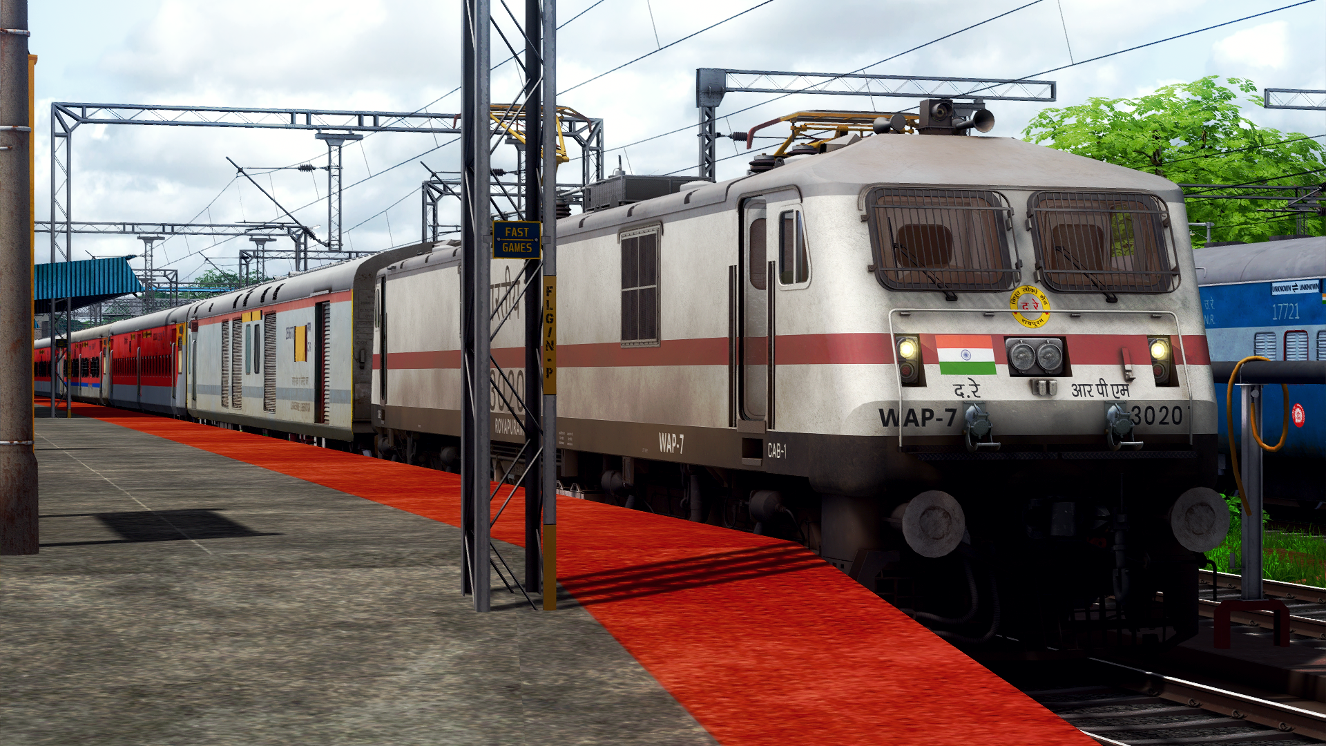 (P2)22629/DADAR CNTRL-THIRUVENELLI CNTRL SF EXPRESS Indian Train Simulator scenario on KERALA V2 ERS - CLT - MAQ  route
