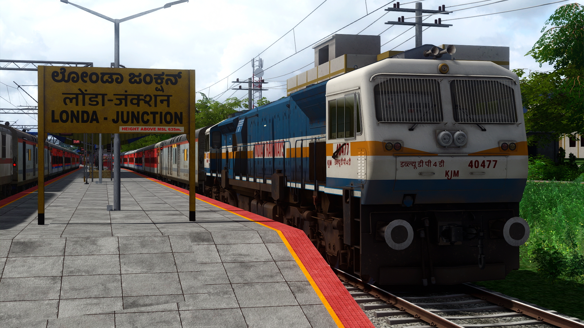 (P2)17315/Vasco-Da-Gama-Velankanni Weekly Express Indian Train Simulator scenario on SWR V1 ( Goa - Karnataka ) by SRP route
