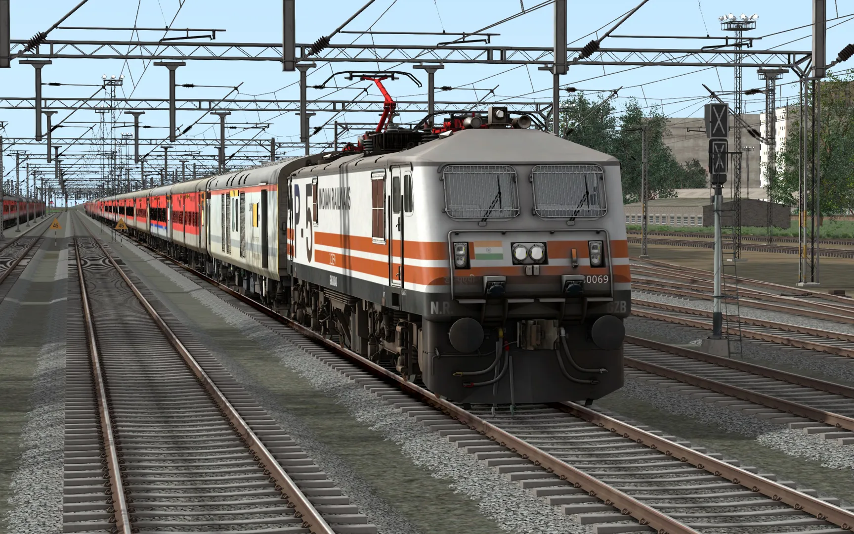 22907-Madgaon Hapa exp (running 5 hrs late) Indian Train Simulator scenario on Western Railway V1 (WRv1)  route