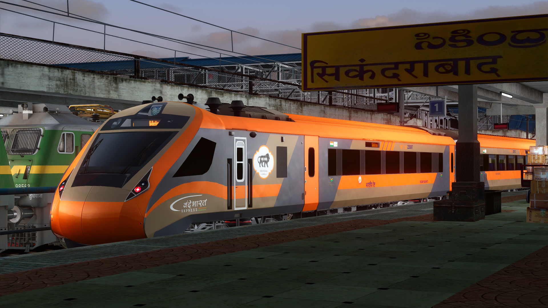 ITS 20707 - Secunderabad - Visakhapatnam Vande Bharat Express by Pritam Das Indian Train Simulator scenario on South central railways route by IndoSim route