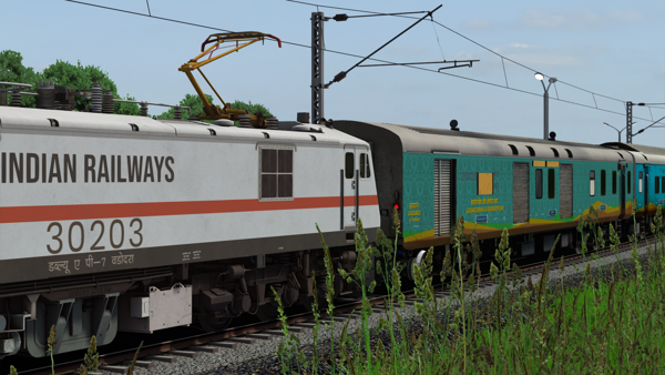 PART 1 - ITS 20923 - Tirunelveli - Gandhidham Humsafar Express  by Pritam Das Indian Train Simulator Scenario on ECR (ARA - JHAJHA) FLG Route