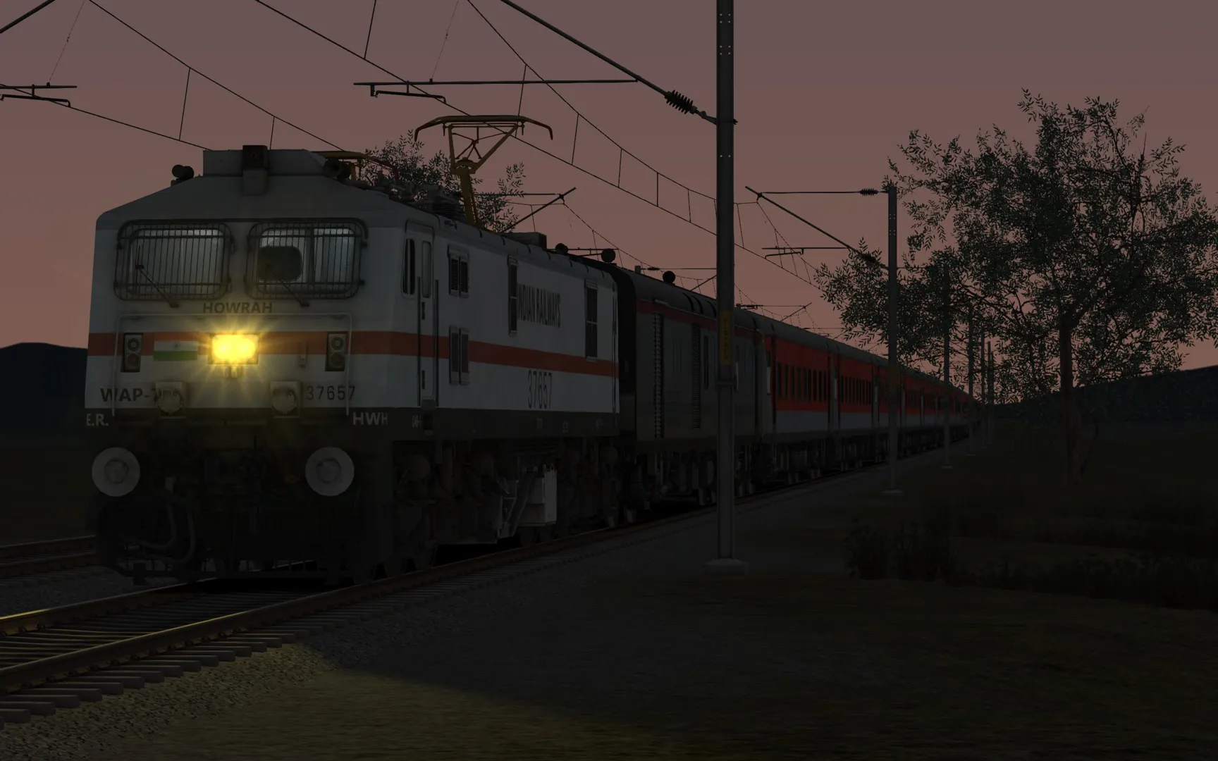 ITS 12305 - Howrah - New Delhi Rajdhani Express (Via Patna) by Pritam Das Indian Train Simulator scenario on ECR (ARA - JHAJHA) FLG route