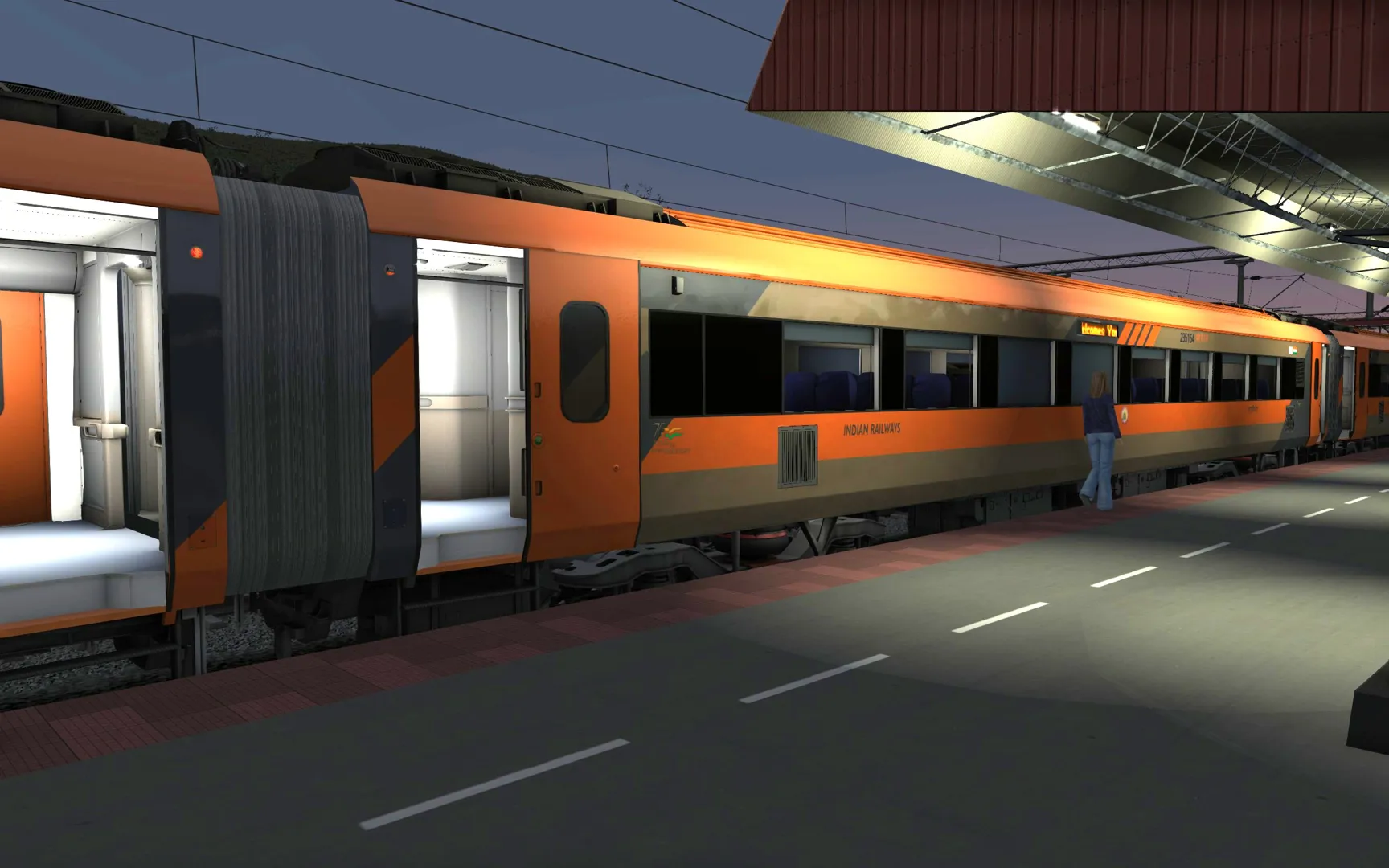 ITS (Saffron VB) 22347 - Howrah - Patna Vande Bharat Express by Pritam Das Indian Train Simulator scenario on ECR (ARA - JHAJHA) FLG route