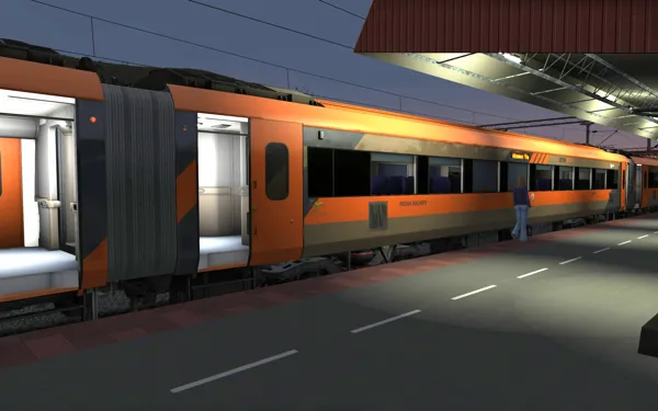 ITS (Saffron VB) 22347 - Howrah - Patna Vande Bharat Express by Pritam Das Indian Train Simulator Scenario on ECR (ARA - JHAJHA) FLG Route