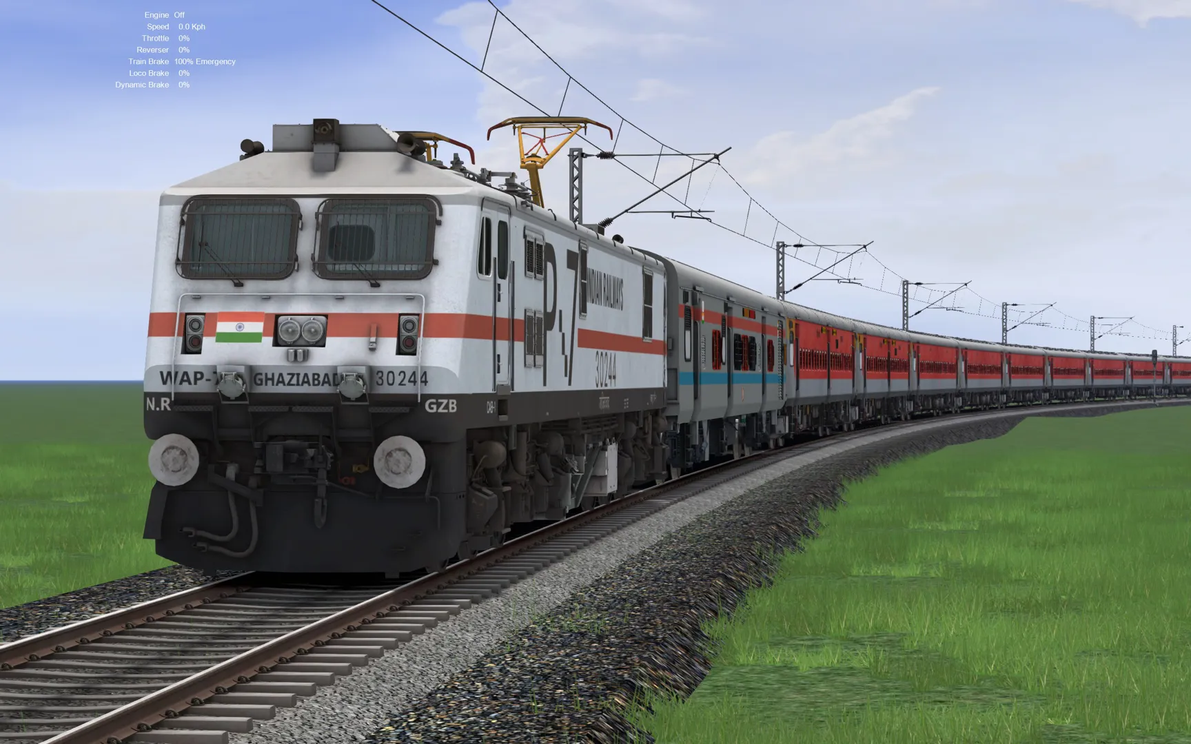 12217 - KERALA SAMPARK KRANTI EXPRESS ( ERNAKULAM  TO SHORANUR ) BY SRINESH NAIR Indian Train Simulator scenario on KERALA V2 ERS - CLT - MAQ  route
