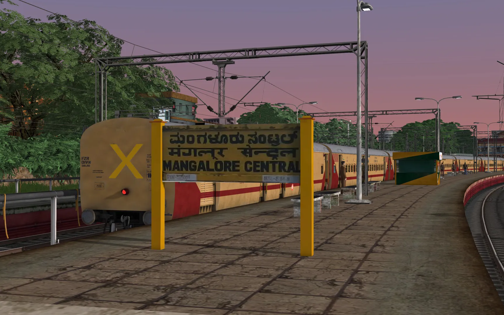 16511/ KSR BENGALURU-KANNUR EXP Indian Train Simulator scenario on KERALA V2 ERS - CLT - MAQ  route