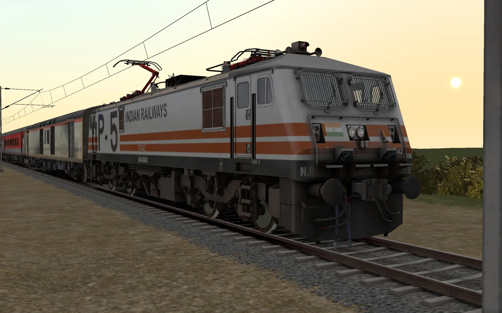 20936/Indore - Gandhidham Weekly SF Express Indian Train Simulator scenario on Western Railway V1 (WRv1)  route
