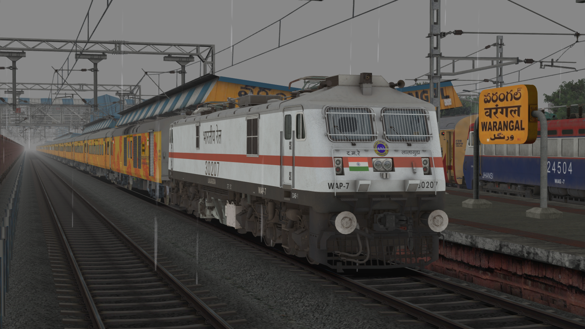 (ITS TEJAS) 20833/VISAKHAPATNAM - SECUNDERABAD VANDE BHARAT EXPRESS BY D-RAIL Indian Train Simulator scenario on South central railways route by IndoSim route