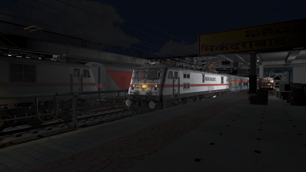 (ITS) 22850 Secunderabad - Shalimar Weekly SF Express Indian Train Simulator Scenario on South central railways route by IndoSim Route