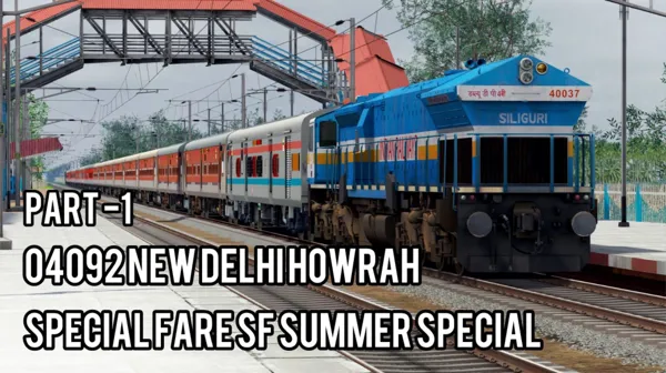 (PART 1) 04092/New Delhi - Howrah Special Fare SF Summer Special by D-RAIL Indian Train Simulator Scenario on ECR (ARA - JHAJHA) FLG Route