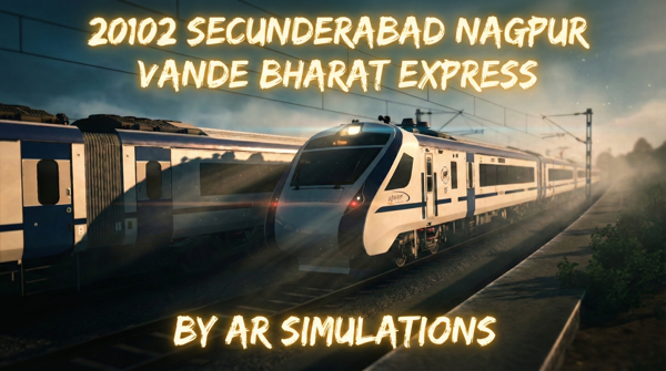 (ITS) 20102 Secunderabad - Nagpur Vande Bharat Express Indian Train Simulator Scenario on South central railways route by IndoSim Route