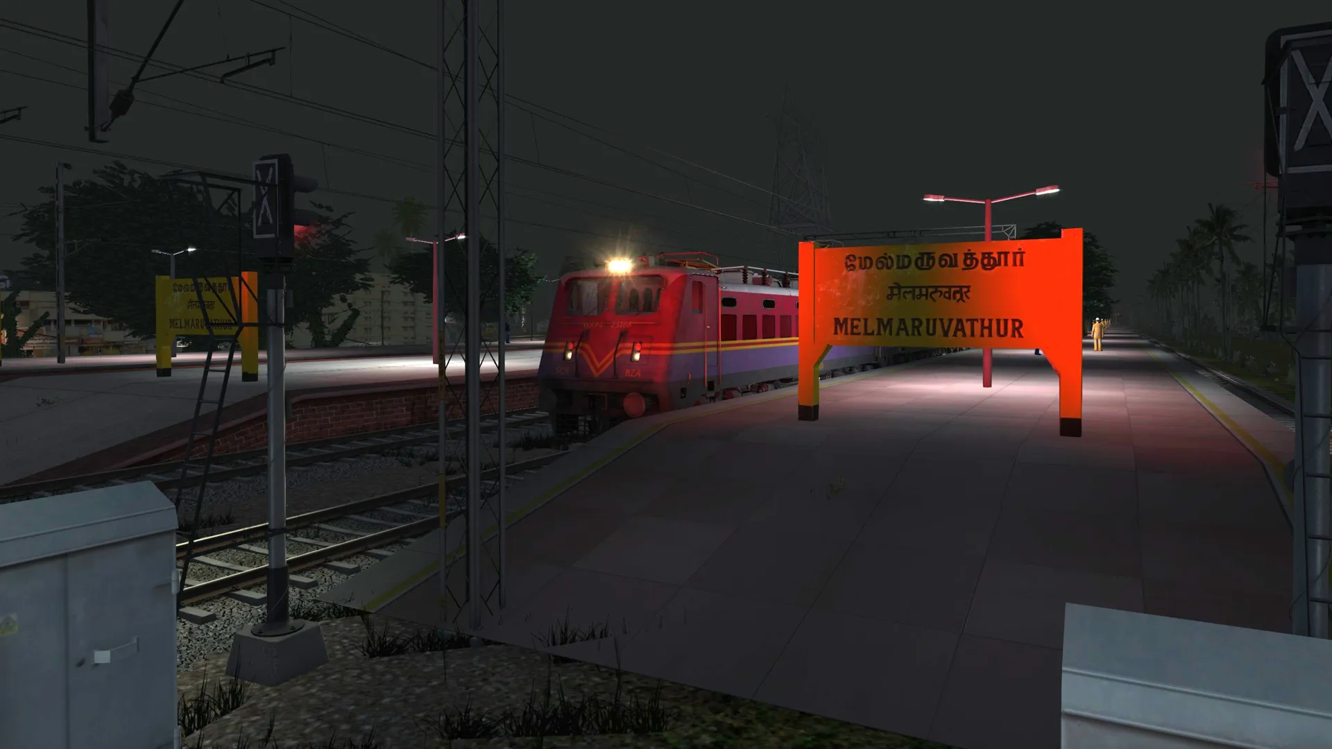 12635-VAIGAI SF EXP PART 1 from MS Indian Train Simulator scenario on SRv2 TAMIL NADU by Jerion George route