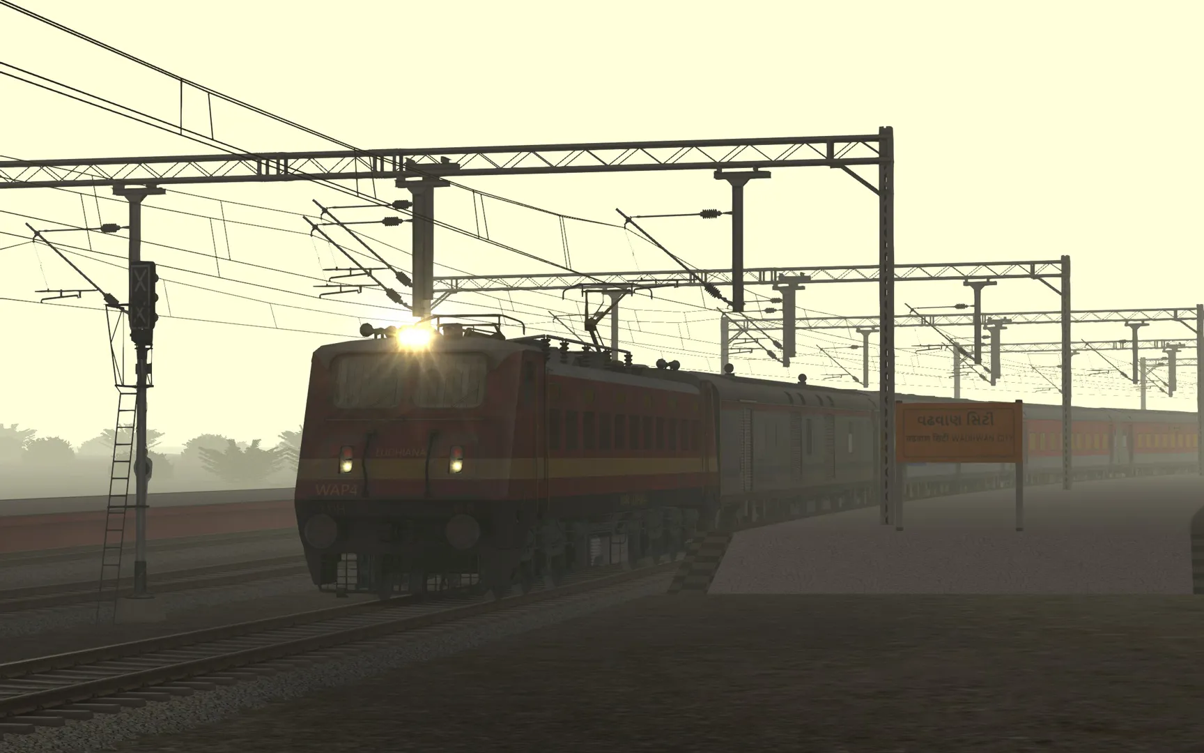 ITS 12756 Bhavnagar - kakinada Port Weekly Superfast Express Indian Train Simulator scenario on Western Railway V1 (WRv1)  route