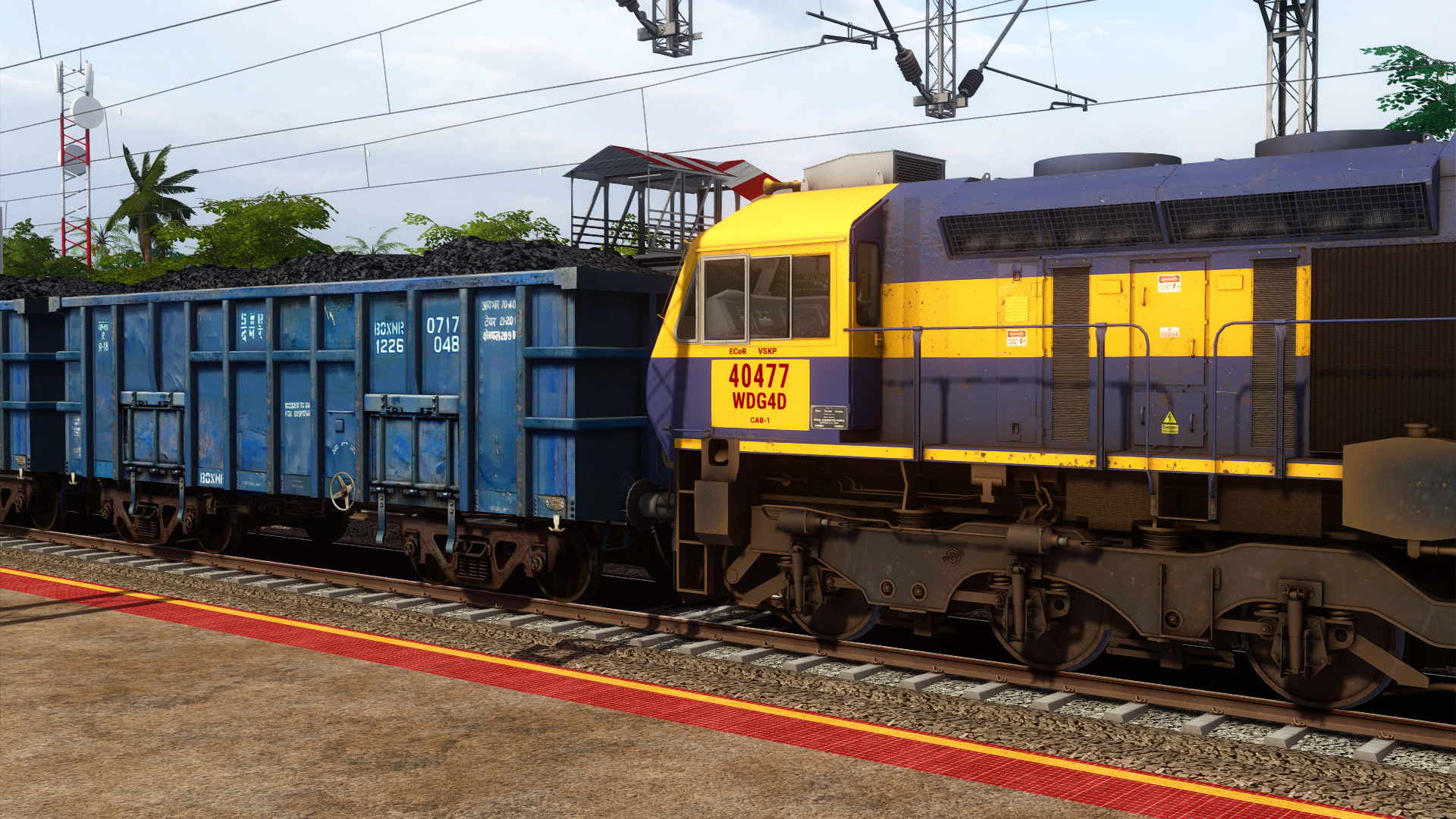 (ITS)BOXNHL GOODS TRAIN BY J.P RAILWORKS GAMING (PART -2) Indian Train Simulator scenario on SWR V1 ( Goa - Karnataka ) by SRP route