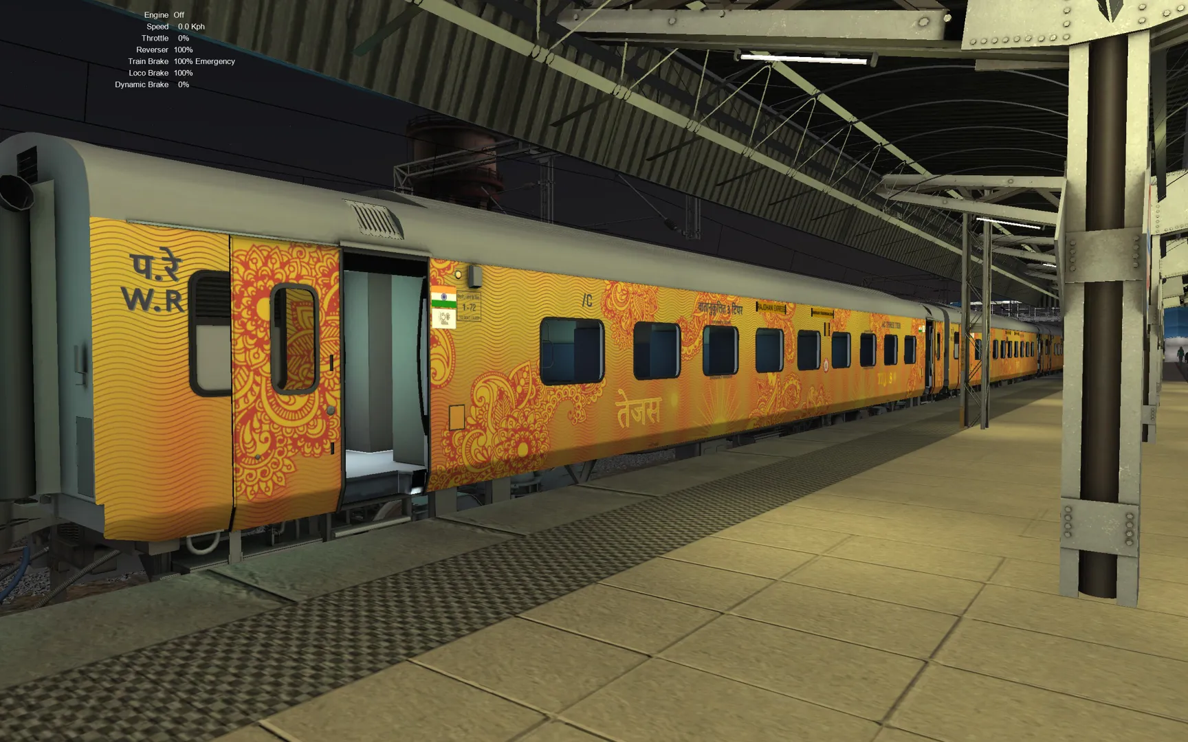 09006 MMCT RJT Tejas Indian Train Simulator scenario on Western Railway V1 (WRv1)  route