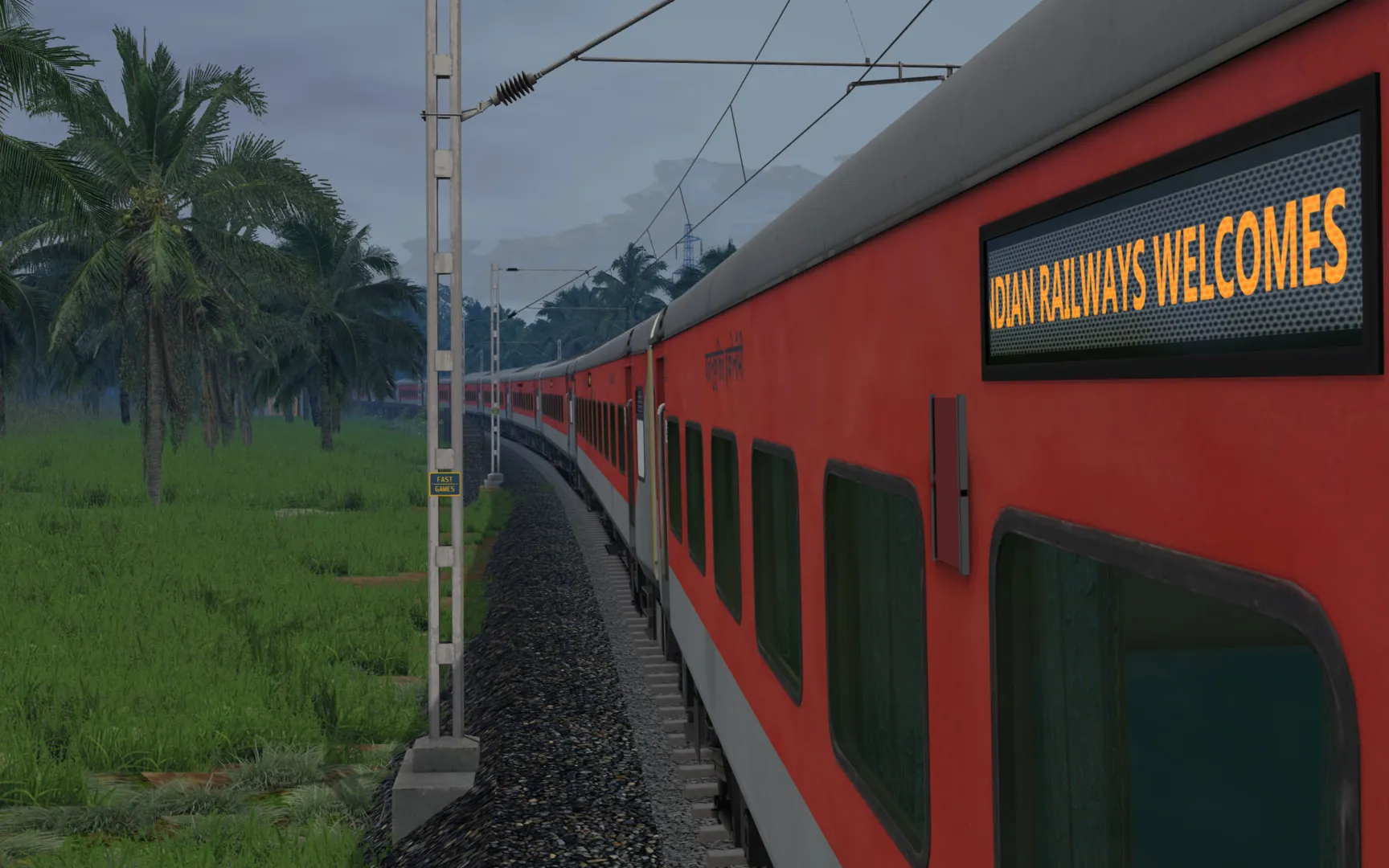 22645 - AHILYANAGARI SF EXPRESS Indian Train Simulator scenario on KERALA V2 ERS - CLT - MAQ  route