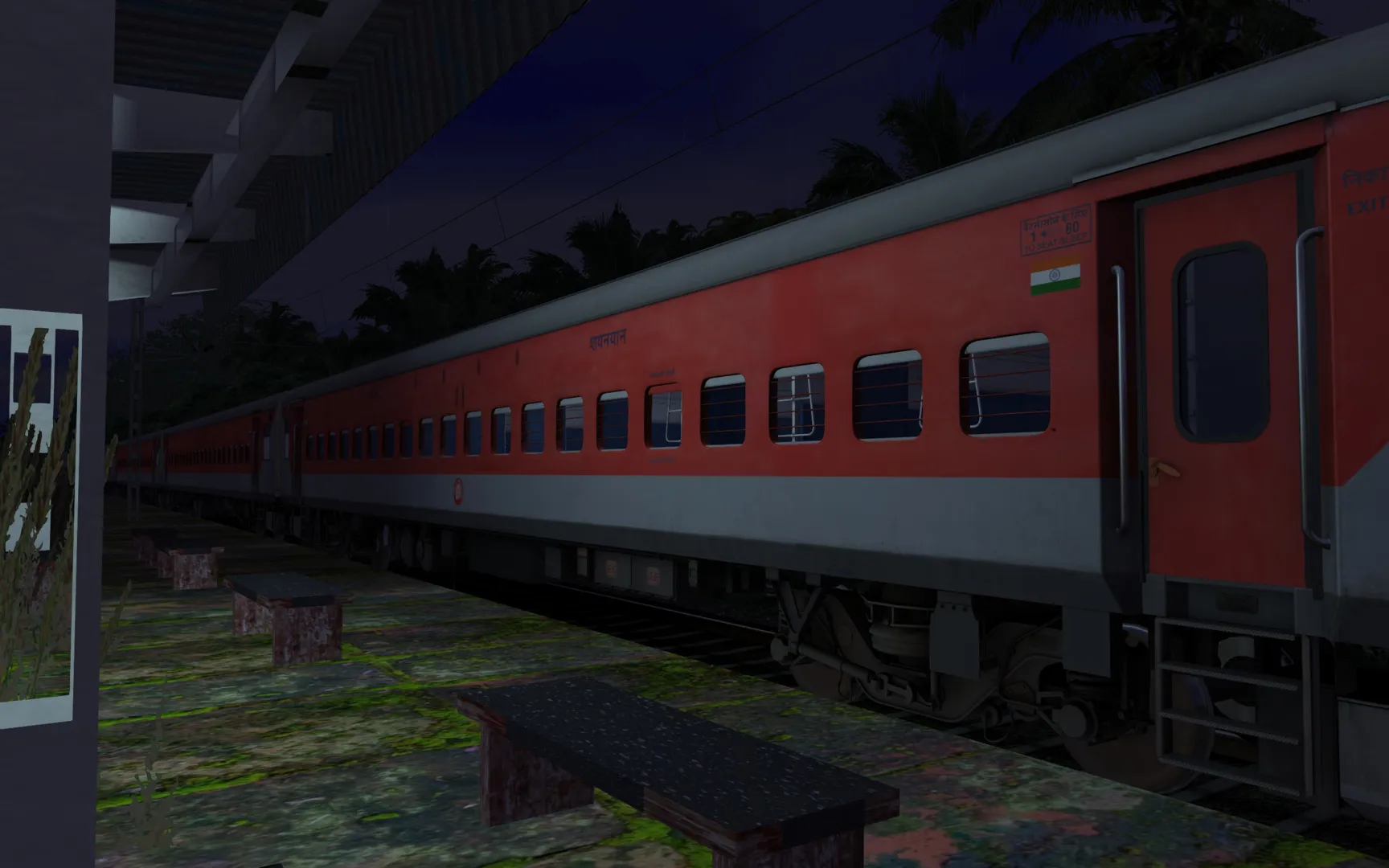 12618 - MANGALA LAKSHADWEEP SF EXPRESS ( KANNUR TO THRISSUR ) BY SRINESH NAIR Indian Train Simulator scenario on KERALA V2 ERS - CLT - MAQ  route