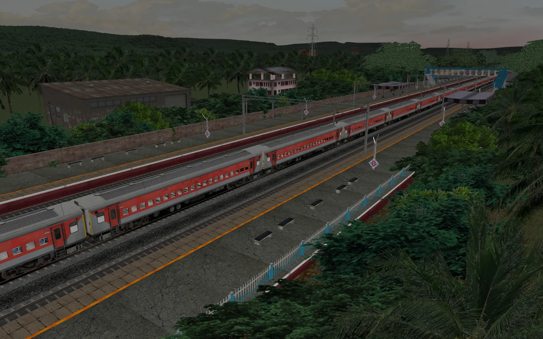 16527 Yesvantpur Kannur Express (PT) Indian Train Simulator scenario on KERALA V2 ERS - CLT - MAQ  route