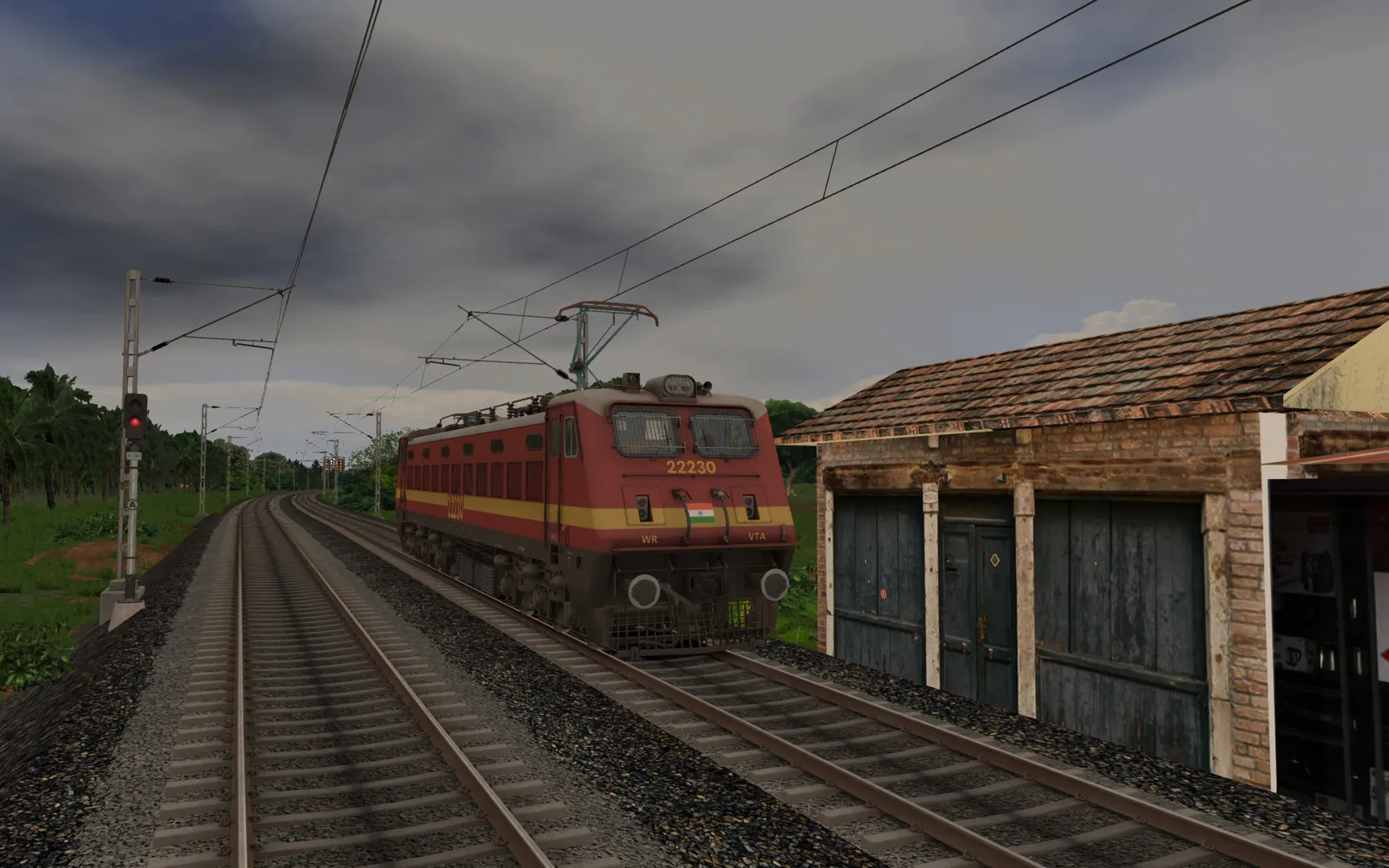 16609 THRISSUR KANNUR EXP Indian Train Simulator scenario on KERALA V2 ERS - CLT - MAQ  route