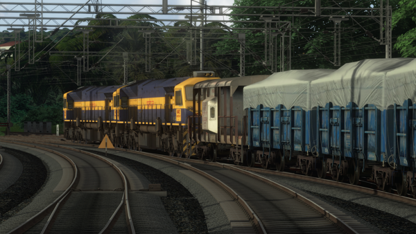 FRIGHT COVER WITH WDG4D LOCO BY ULLAS Indian Train Simulator Scenario on KERALA V2 ERS - CLT - MAQ  Route
